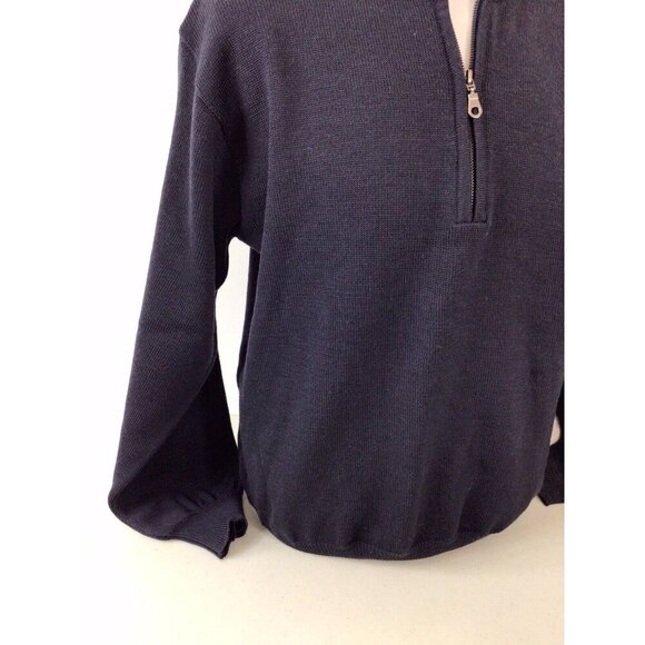 Robert Banks Merino Wool Sweater 1/2 Zip Mens Medium - Picture 3 of 6